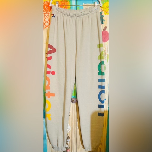 Aviator Nation Pants - Aviator Nation Light Tan Sweatpants